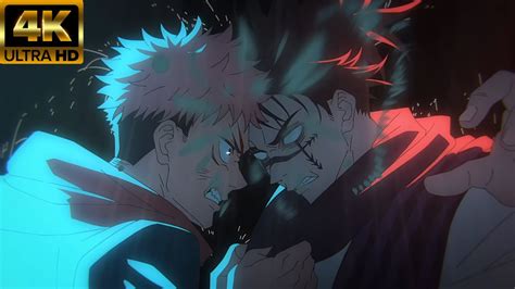 Yuji Itadori vs Choso 4K - Jujutsu Kaisen S2 EP13 Bathroom Fight - YouTube