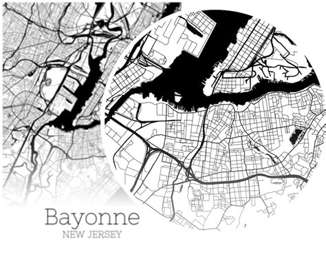 Bayonne Map INSTANT DOWNLOAD Bayonne New Jersey City Map | Etsy