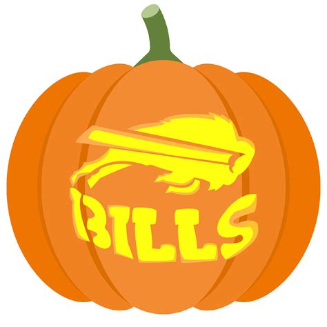 Buffalo Bills Logo Pumpkin Stencil | Free Printable Papercraft Templates