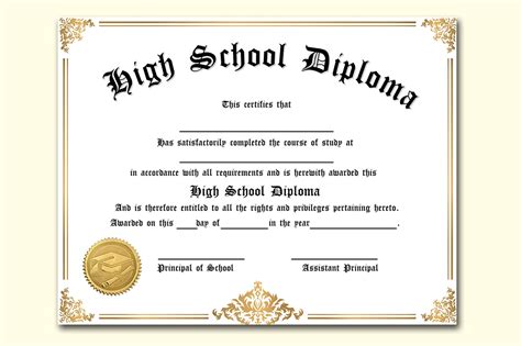 Printable blank home school diploma template diy pdf home school certificate – Artofit