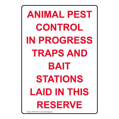 Vertical Sign - Pesticide - Animal Pest Control In Progress Traps