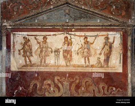 Ancient painted wall frescoes at the ancient Roman city of Pompeii Stock Photo - Alamy