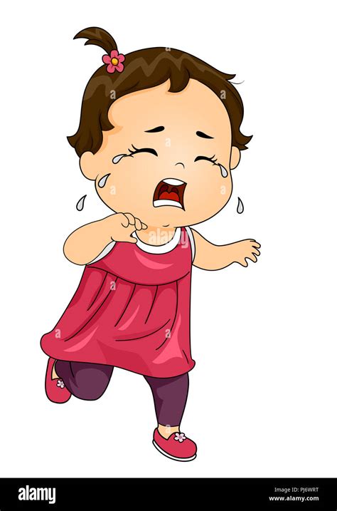 Little Kid Crying Cartoon - Coloring wall