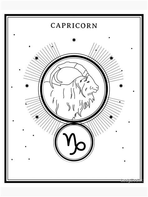 "Capricorn Tarot Card The Sea Goat Zodiac Sign" Poster by LadyZodiac | Redbubble