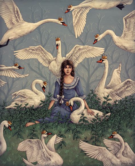 Illustration for "The Wild Swans" by H. Ch. Andersen on Behance