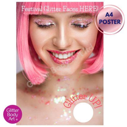 Festival Glitter Makeup Advertising Poster - Temporary Tattoo Store