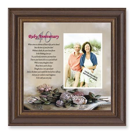 Ruby Anniversary Gift, 40th Wedding Anniversary Gift for Parents, 10x10 6776 - Walmart.com