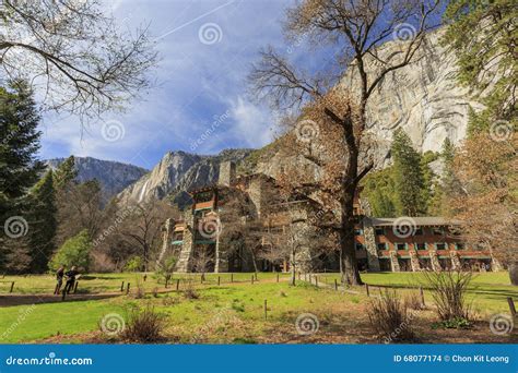 The Famous Historical Ahwahnee Hotel at Night Stock Photo - Image of ...