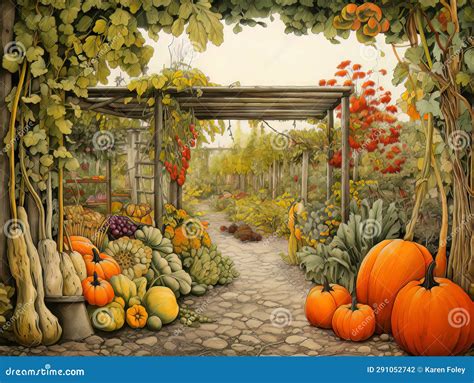 Fall harvest watercolor stock illustration. Illustration of agriculture - 291052742