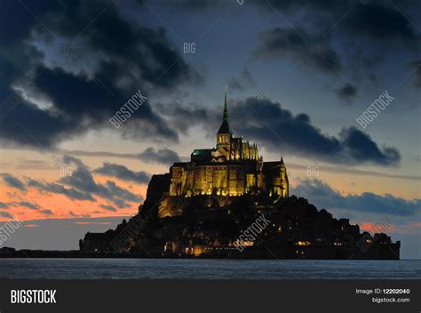 Mont St Michel Night Image & Photo (Free Trial) | Bigstock