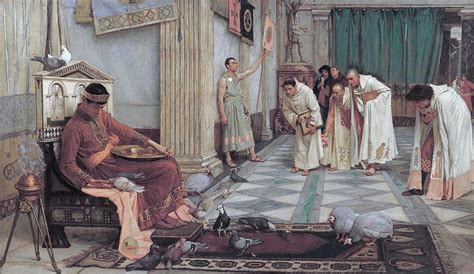 The favourites of the Emperor Honorius Painting by J W Waterhouse