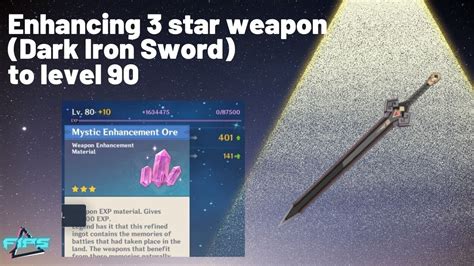 Enhancing 3 star weapon (Dark Iron Sword) to level 90 - YouTube