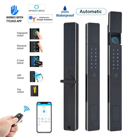 Ttlock Automatic Smart Door Lock Support Alexa Waterproof Outdoor Fingerprint Remote Control ...