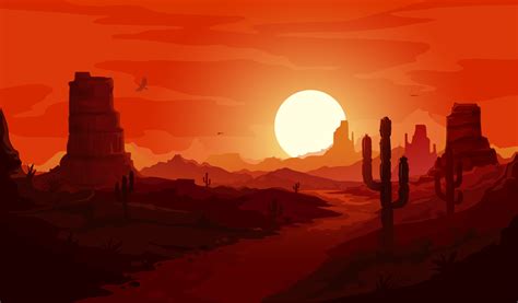 American desert landscape, western background 23592503 Vector Art at Vecteezy