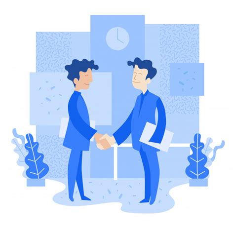 Premium Vector | Successful people shake hands