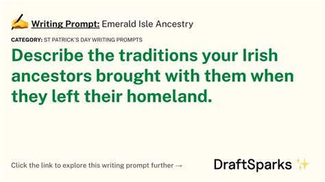 Writing Prompt: Emerald Isle Ancestry • DraftSparks