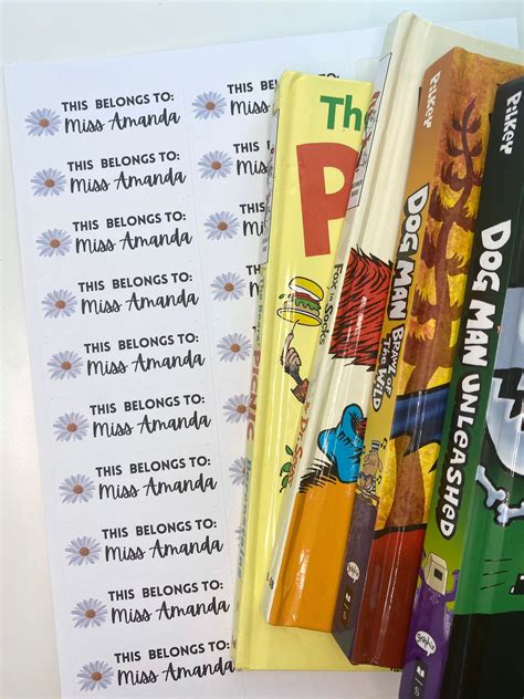 Teacher Book Labels Teacher Supplies Labels Teacher Gifts - Etsy