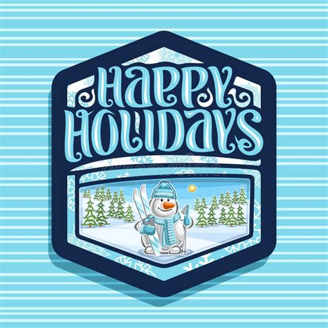 Vector Logo for Happy Holidays Stock Vector - Illustration of badge, quote: 128073063