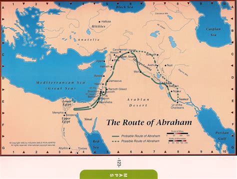 Biblical Abraham's Journey Map