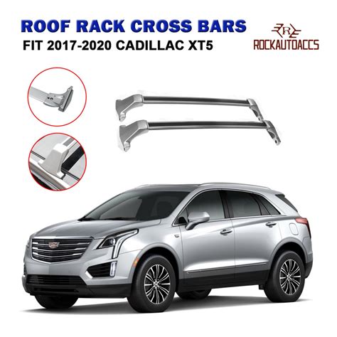 ROKIOTOEX Roof Rack Crossbar Side Rail Cross Bar Fit 2017-2020 Cadillac XT5 | Rooftop Roof Rail ...