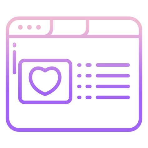 Online dating Icongeek26 Outline Gradient icon