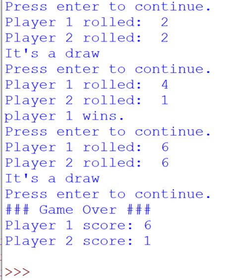 Python Simple Dice Game