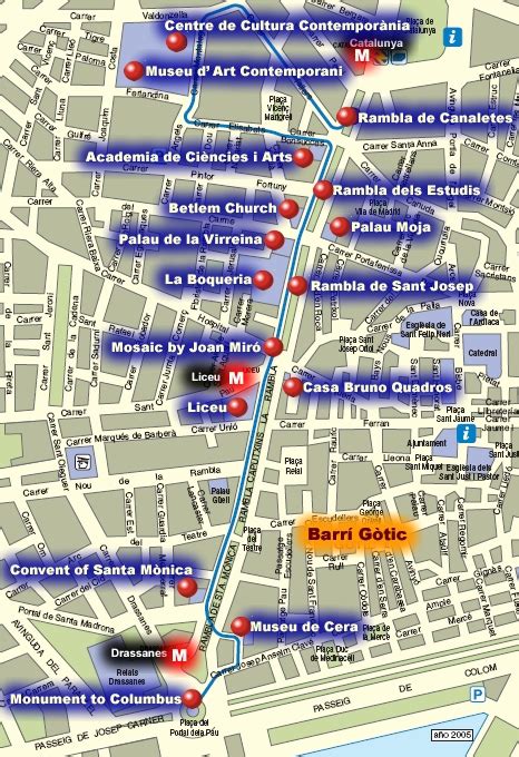 Barcelona Tourist Map Las Ramblas - Best Tourist Places in the World