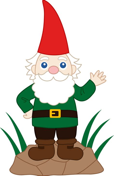 Friendly Garden Gnome - Free Clip Art