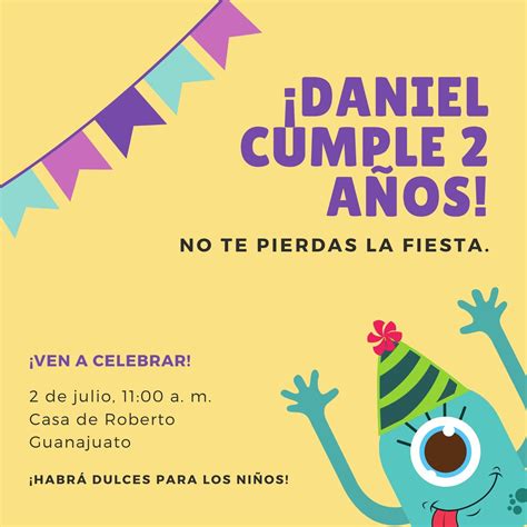 Descuido Literatura audiencia plantilla invitacion infantil Labe Hacer ...