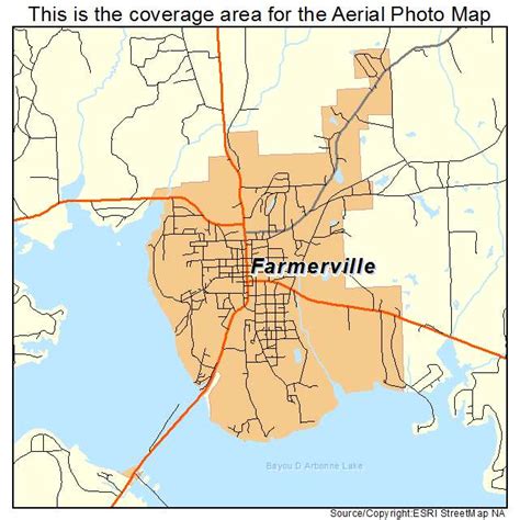 Aerial Photography Map of Farmerville, LA Louisiana