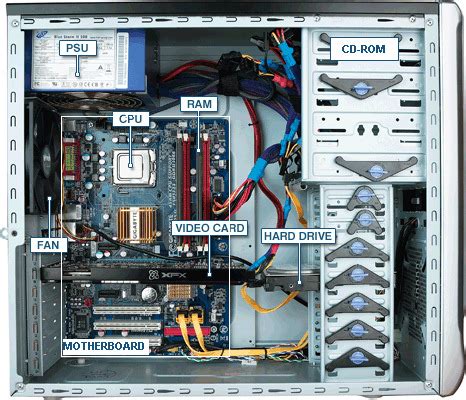 Diagram Of Inside A Computer What Does The Inside Of A Compu