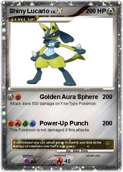 Pokémon Shiny Lucario 46 46 - Golden Aura Sphere - My Pokemon Card