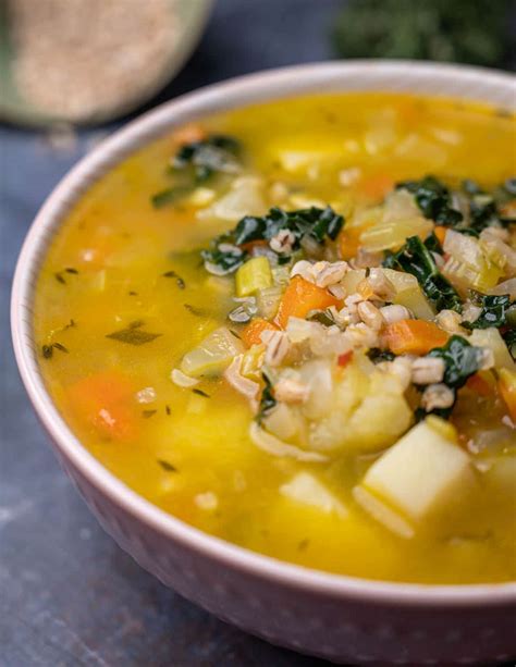 Pearl Barley Soup with Leek and Potatoes - Vegan Cocotte