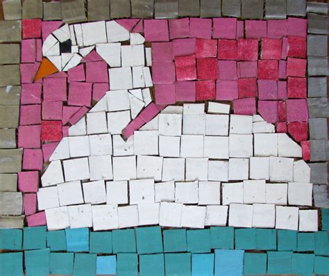 Recycled Mosaic Tiles Art Lesson - Happy Family Art