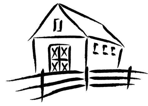 Barn Line Drawing at GetDrawings | Free download