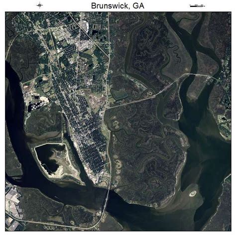 Aerial Photography Map of Brunswick, GA Georgia