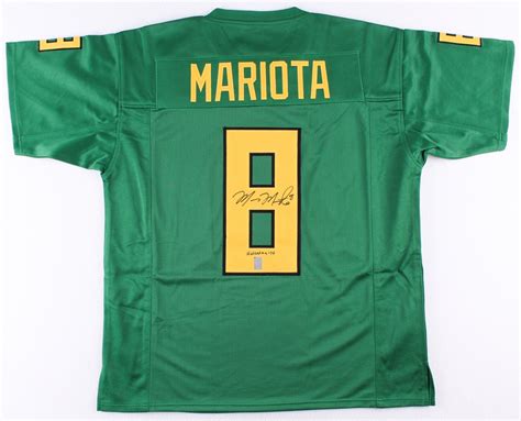 Marcus Mariota Signed Oregon Ducks Jersey Inscribed "Heisman '14 ...