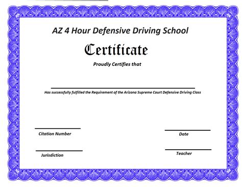 Defensive Driving Course Online With Printable Certificate