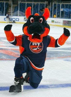 Islanders mascot Sparky the Dragon | Mascot, Team mascots, Hockey fans