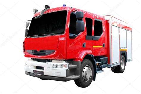 Fire truck front view isolated — Stock Photo © goceristeski #3875016