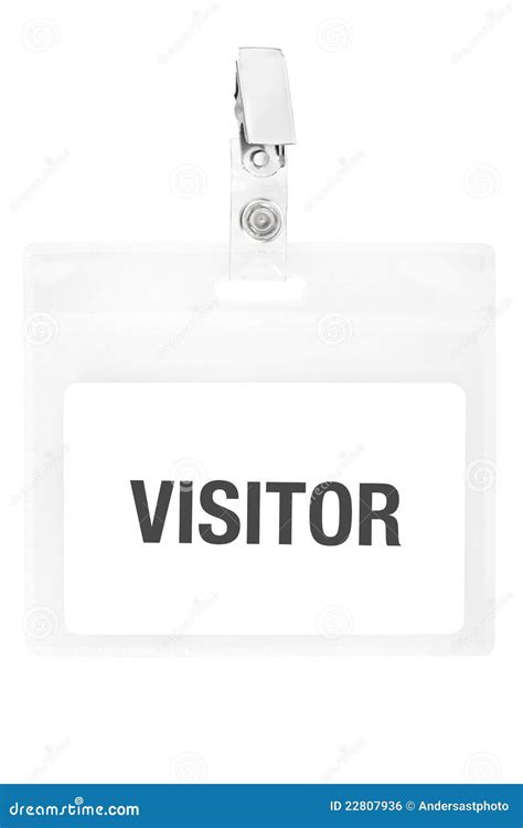 Visitor Badge Or ID Pass Royalty Free Stock Image - Image: 22807936