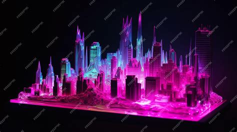 Premium AI Image | Neon Nightscape A Detailed Cyberpunk City Lit Up in Vibrant Neon Lights