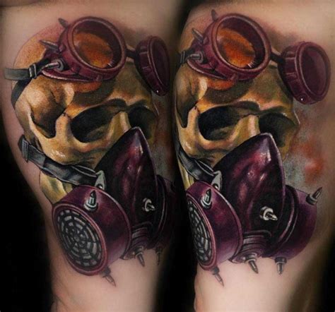 Skull in Gas Mask Tattoo | Best Tattoo Ideas Gallery