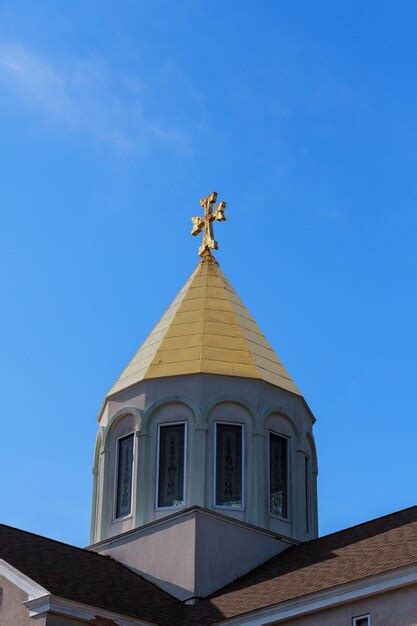 Premium Photo | Armenian church cross sky