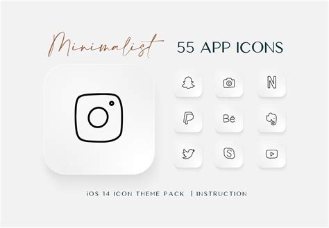 Minimalist App Icons for Iphone App Icons Aesthetic for Ios - Etsy