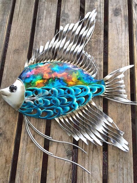 Colorful Fish - Metal Wall Art -Home Decor Outdoor Patio | Metal fish wall art, Metal wall art ...