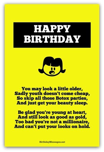 Funny Birthday Poems - Funny Birthday Messages