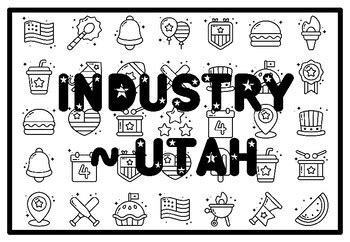 INDUSTRY ~ UTAH State Motto Activity, Constitution Day Coloring Pages