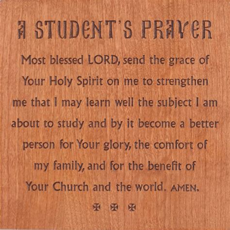 Wood Plaque, Student's Prayer - Ancient Faith Publishing