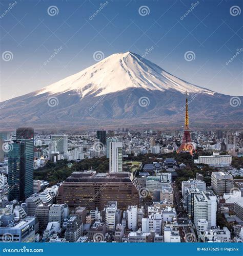 Tokyo Top View Sunset With Mount Fuji Surreal Photography ...